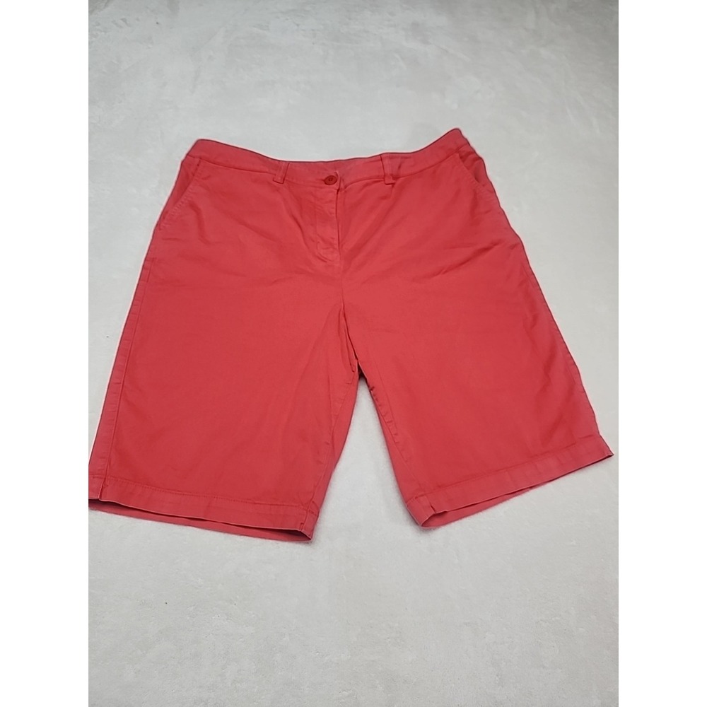 LL Bean‎ Women's Size 18 Bermuda Short Dark Coral Pink